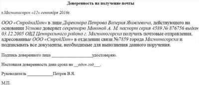 Доверенность на получение документов 2024 года: образец, правила составления, срок действия