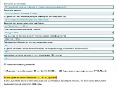 Калькулятор расчета пенсии МВД 2023: нововведения